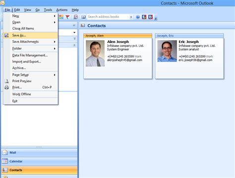 How To Export Contacts From Outlook 2007 As Vcard File Spiceworks