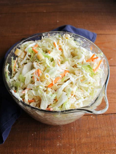 Creamy Coleslaw Pasta Salad Cooking With Carlee