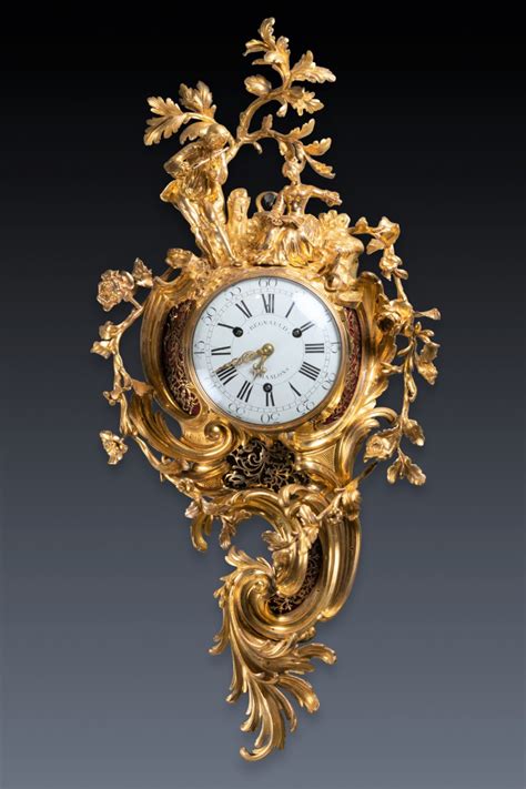 A Louis Xv Gilt Bronze Cartel Clock Ref93332