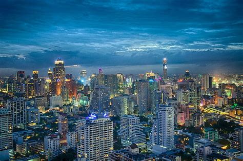 Hd Wallpaper City Buildings During Nighttime Bangkok Bangkok