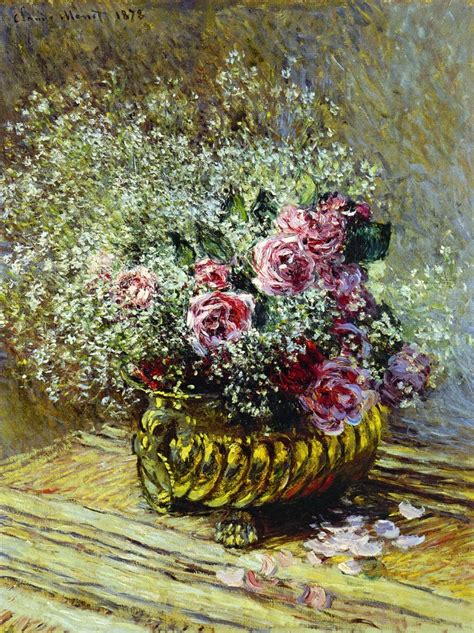 You can see he's signed it with a name and surname (claude monet) and the year (1904). Flowers in a Pot, 1878 - Claude Monet - WikiArt.org