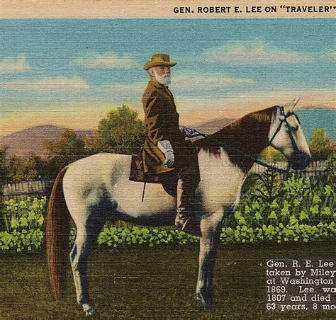 1930 General Robert E Lee On His Horse Traveler Civil War Confederate