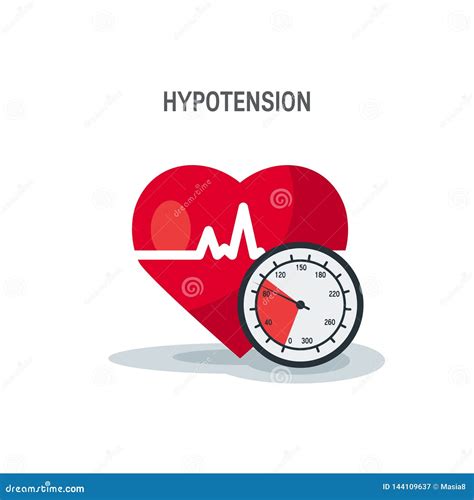 Hypotension Low Blood Pressure Cartoon Illustration Royalty Free Stock