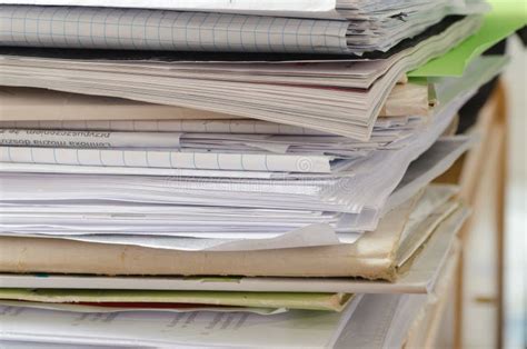 Paper Stack Stock Image Image Of Documents Heap Stack 52375787