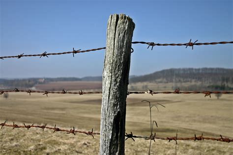 Free Images Landscape Nature Barbed Wire Post Wood Field Meadow