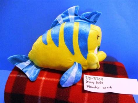 Disney Parks The Little Mermaid Flounder Yellow And Blue Fish Plush310
