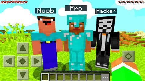 Minecraft Pe Noob Vs Pro Vs Hacker In Minecraft Pocket Edition Youtube