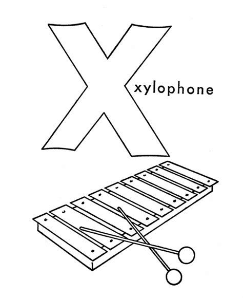 Letter x coloring pages to download and print for free