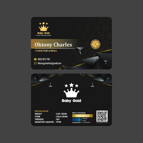 Kartu Nama Oktony Charles 0001 G Baby Gold