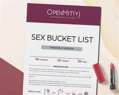 Sex Bucket List Printable Game For Couples Etsy Free Nude Porn Photos