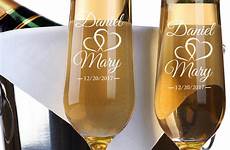 wedding champagne flutes personalized glasses groom bride glass set toasting gifts wine name drinking hearts favors gift custom party etched