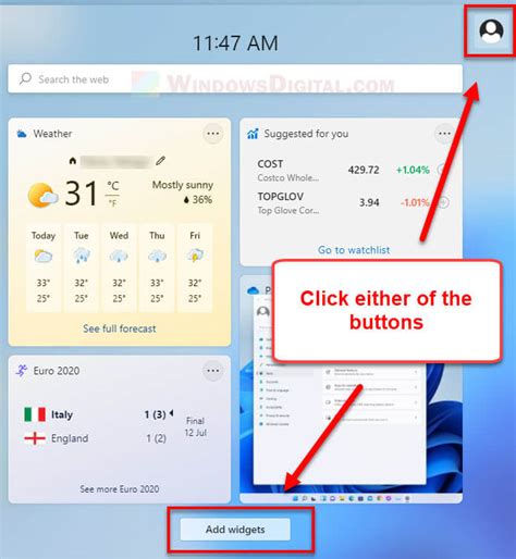 How To Add Remove Resize Or Move Widgets In Windows 11