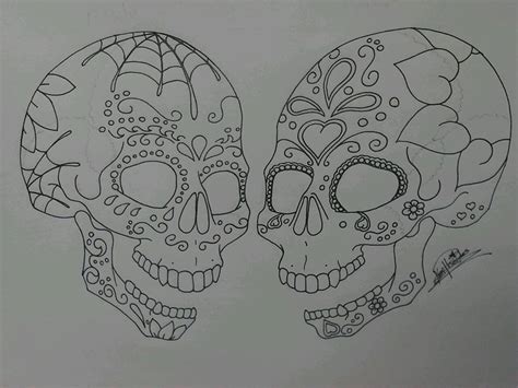 Sugar Skull Tattoo Outline By Prismbaby On Deviantart