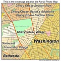 Aerial Photography Map of Chevy Chase Village, MD Maryland