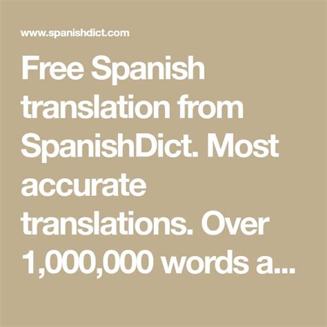 Free Spanish Translation From Spanishdict Most Accurate Translations Over 1 000 000 Words