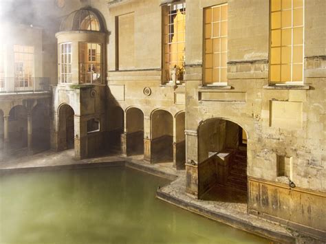 Sacred Spring And Objects From The Spring Roman Baths Mineral Baths