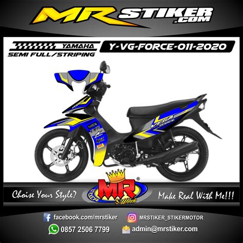Maybe you would like to learn more about one of these? Stiker motor decal Yamaha Vega Force Biru Minimalis grafis ...