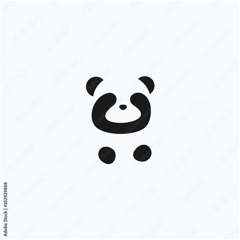 Cute Panda Logo Panda Icon Stock Vector Adobe Stock