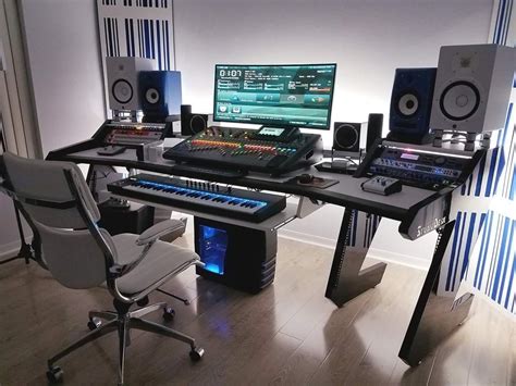Music studio | Home studio desk, Home studio setup, Home studio music