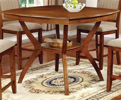 Redding Ii Oak Square Counter Height Pedestal Table From Furniture Of