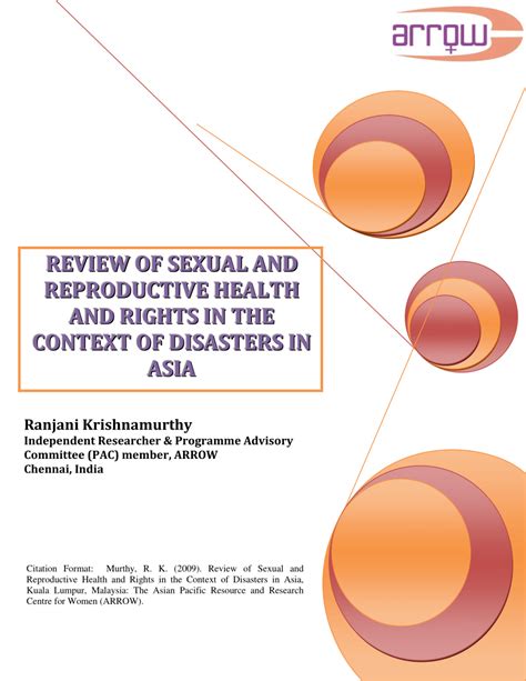 Pdf Review Of Sexual And Reproductive Health And Rights In The Context Of Disasters In Asia