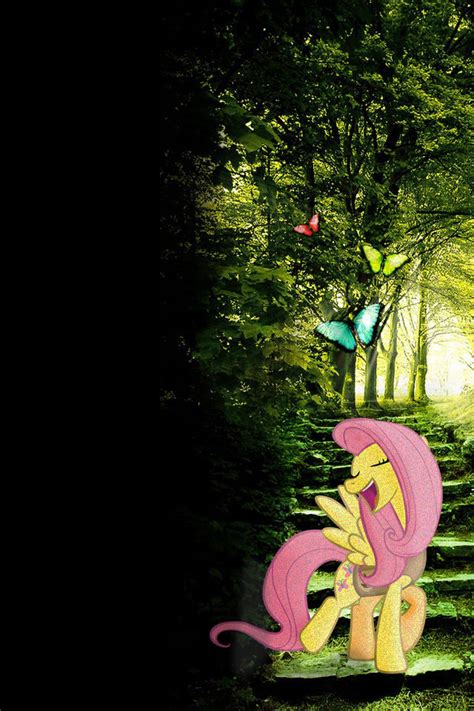 Fluttershy With The Trees By Hailthepegasi On Deviantart