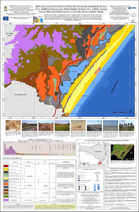 Mapa geológico da planície costeira das folhas Rio Sangrador Download Scientific Diagram