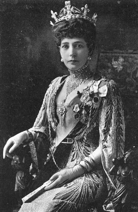 We don't want to be outrageous. 1913 Queen Alexandra dressed for the Connaught-Fife ...