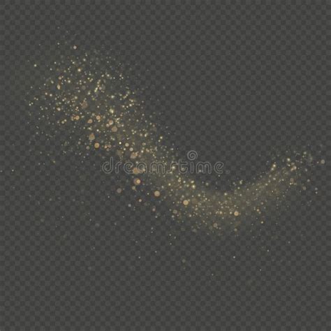 Effect Of Golden Glitter Trail Star Sparkling Confetti Or Shimmer