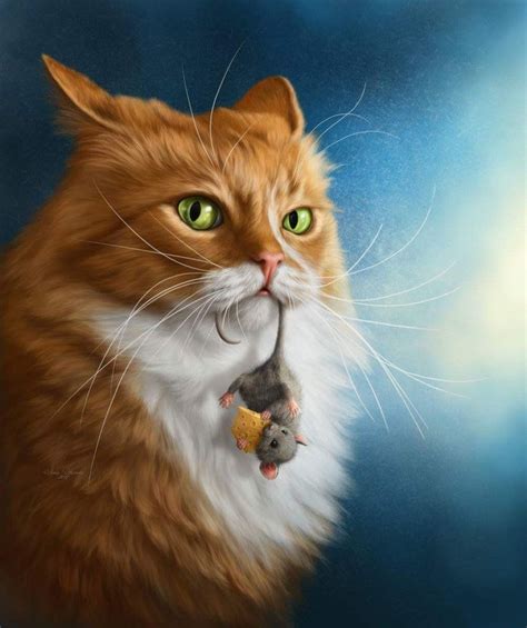 Pin By Charmaine Smit On Fluffies Cat Art Cats Illustration Cute Cats