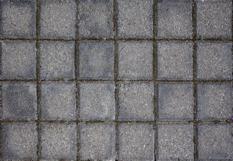 Urban Floor Grey Squared Blocks Texture In The City Stock Image
