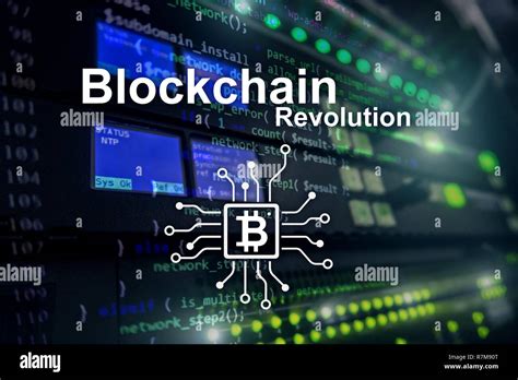 Blockchain revolution, innovation technology in modern business Stock