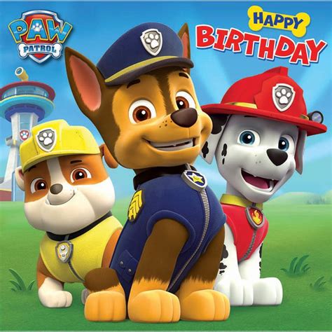 Birthday And Greeting Cards Happy Birthday Paw Patrol Birthday Card
