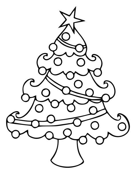 6 Best Images Of Printable Christmas Tree Clip Art Coloring Christmas