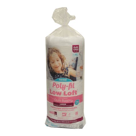 Poly Fil® Low Loft® 100 Polyester Batting By Fairfield™ 90 X 108 1