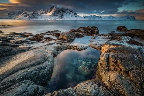 4514313 Nature Landscape Rocks Winter Lake Clouds Norway Rare
