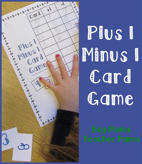 The benefits of memory card games. Teacher Mama: Plus 1 Minus 1 Card Game {After School Linky} - Boy Mama Teacher Mama