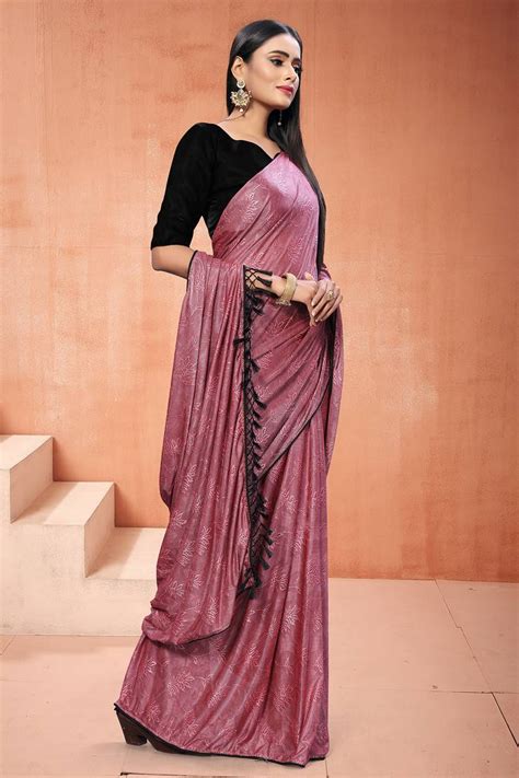 Pink Plain Silk Saree With Blouse Hirvanti Fashion 3125953
