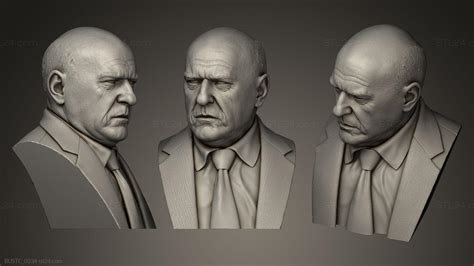 Busts And Bas Reliefs Of Famous People Hank Schrader From Breaking