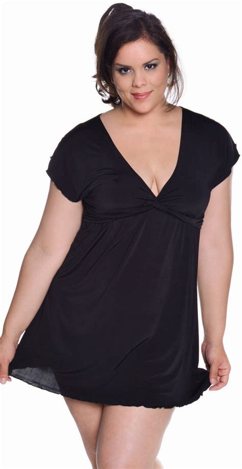 Womens Plus Size Microfibre Chemise With Lace 4071x 1x 3x Shirleymccoycouture