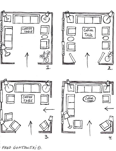 Rectangle Living Room Furniture Arrangement
