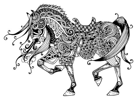 Coloriage Chevaux à imprimer gratuitement  Coloriages de chevaux et