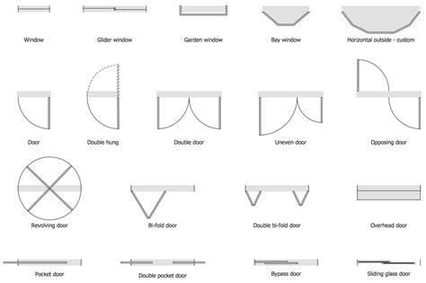 Door And Window Symbols Floor Plan Floorplansclick