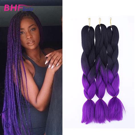 Find More Bulk Hair Information About Xpressions Braiding Hair Two Tone Purple Ombre Synthetic