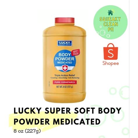 Lucky Super Soft Body Powder Medicated227g Shopee Philippines