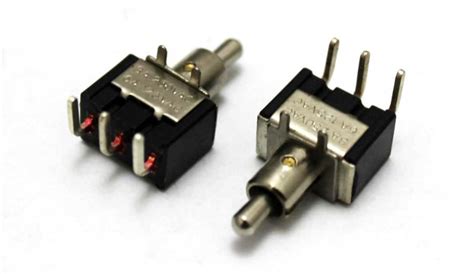 Mts 123 3c Spdt On Off On 3 Pin Monostable Angled Toggle Switch