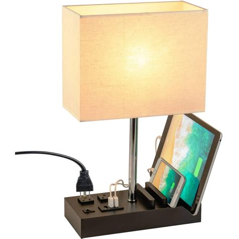 Dreamholder Desk Lamp With 3 Usb Charging Ports 2 Ac Outlets And 3