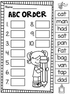 Second graders explore the power and fun of writing with a nudge from fun writing prompts. 16 Best Images of ABC Order Worksheets - Cut and Paste ABC Order Worksheets, Alphabetical Order ...