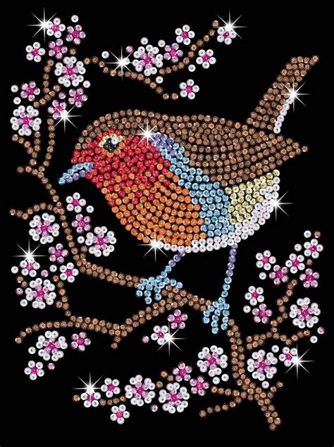 Robin Sequin Art Blue Sequin Art Craft Kits Made In The Uk