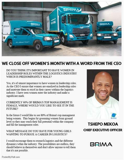 Brima Logistics A Word From The Ceo Mr Tshepo Mekoa To